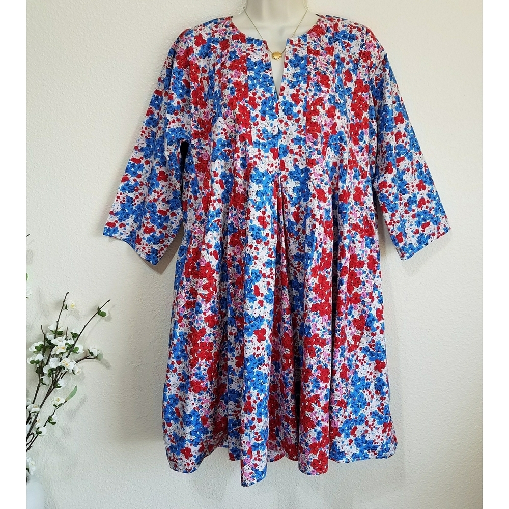 Caron Callahan Aria Dress Red Posy Mini Dress - Picture 2 of 11